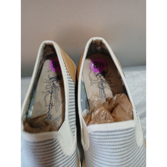 Margaritaville Sailor Shoes Women’s US 8.5 WHITE BlueStriped Canvas Slip On Boat - Picture 15 of 16